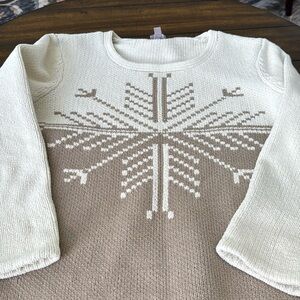 J Jill sweater snowflake design